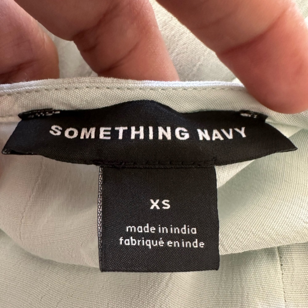 Revolve | Something Navy Mint Etch Flower Dress - image 2